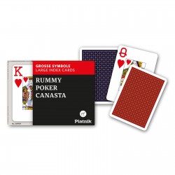 Pachet dublu de carti de joc Piatnik Opti, indexuri mari