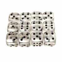 Set 12 zaruri de 12 mm, de calitate, plastic transparent