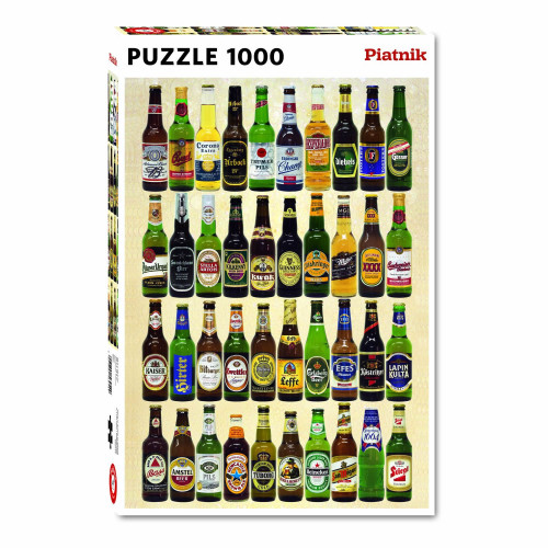 Puzzle Piatnik "Sticle cu bere", 1000 piese, dimensiune 68 x 48 cm, produs in Austria