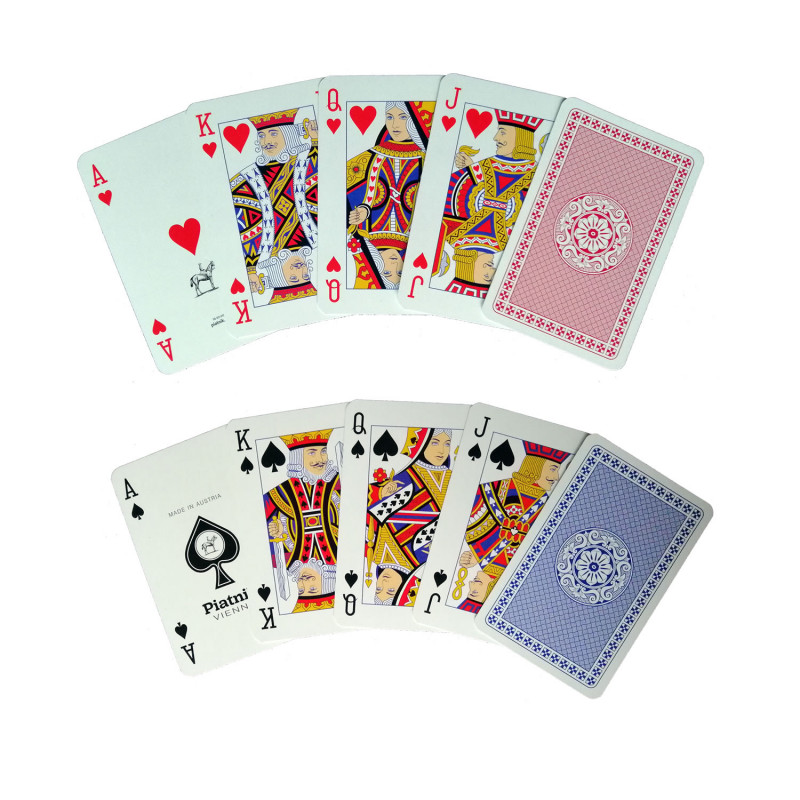 Independent solid Sympton Set carti de joc Piatnik "CLASSIC", 2 pachete a 55 de carti, fabricate in  Austria