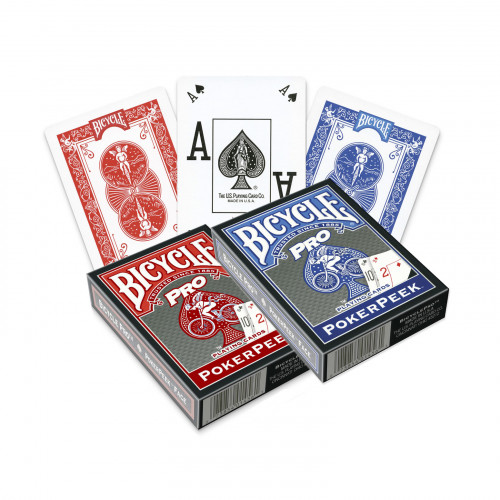 Set 2 pachete de carti de joc Bicycle Pro Poker Peek