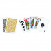 Set carti de joc Copag 1546 (Brazilia), 100% plastic, 2 pachete, auriu si negru, in cutie de plastic