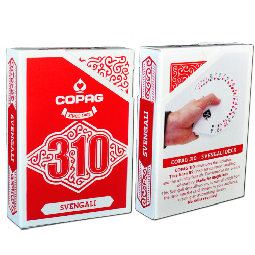 Carti de joc pentru magicieni Copag 310 Svengali, extrafinisate, culoare spate rosu