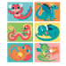 Set 6 Puzzle-uri cu 12 Cuburi Clementoni, Dragons, pentru copii de peste 3 ani