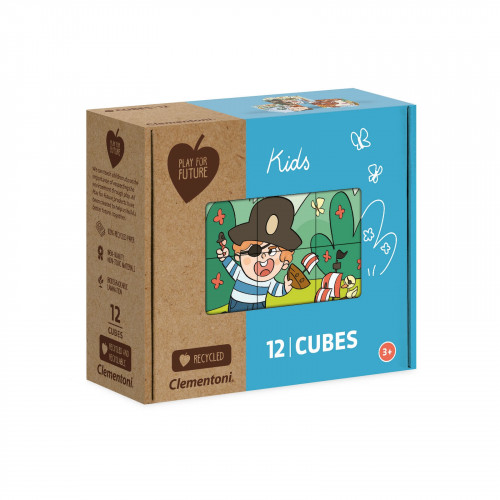 Set 6 Puzzle-uri cu 12 Cuburi Clementoni, Kids, pentru copii de peste 3 ani