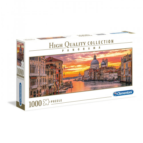 Puzzle Clementoni High Quality Collection "Venetia - Canal Grande ", 1000 piese, panoramic, dimensiuni 98 x 33 cm