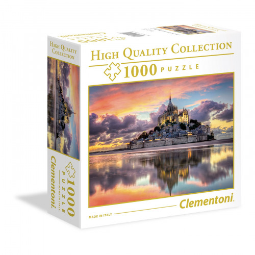 Puzzle Clementoni High Quality Collection "Mont Saint Michel", 1000 piese, 69 x 50 cm, produs in Italia
