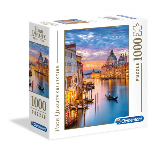 Puzzle Clementoni High Quality Collection "Lighting Venice", 1000 piese, 69 x 50 cm, produs in Italia