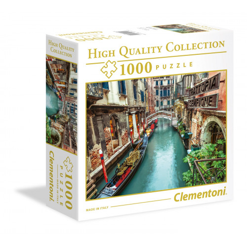Puzzle Clementoni High Quality Collection "Venice Canal", 1000 piese, 69 x 50 cm, produs in Italia