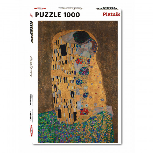 Puzzle Piatnik, "Gustav Klimt - Sarutul", 1000 piese, dimensiune 68 x 48 cm, produs in Austria